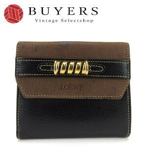 Loewe Velzquez bifold wallet black leather brown